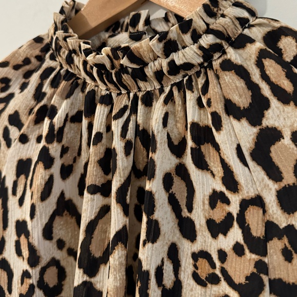 NWOT LOFT Leopard Print Blouse Small Petite - Picture 4 of 7